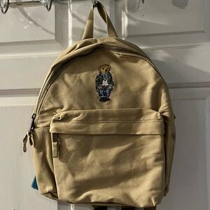 Polo by Ralph Lauren Beige Backpack with Bear Motif